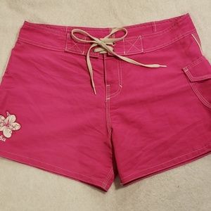 Fuchsia pink surf shorts
